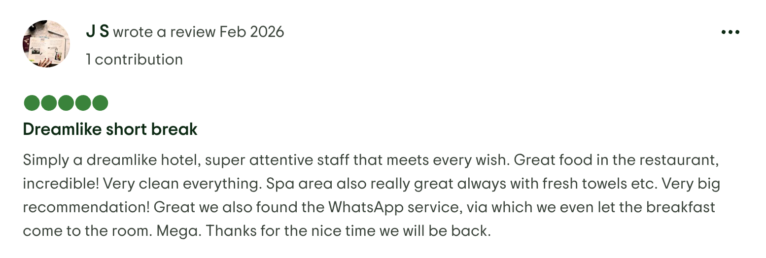 Guest review of Hotel de Sterrenberg on TripAdvisor.com