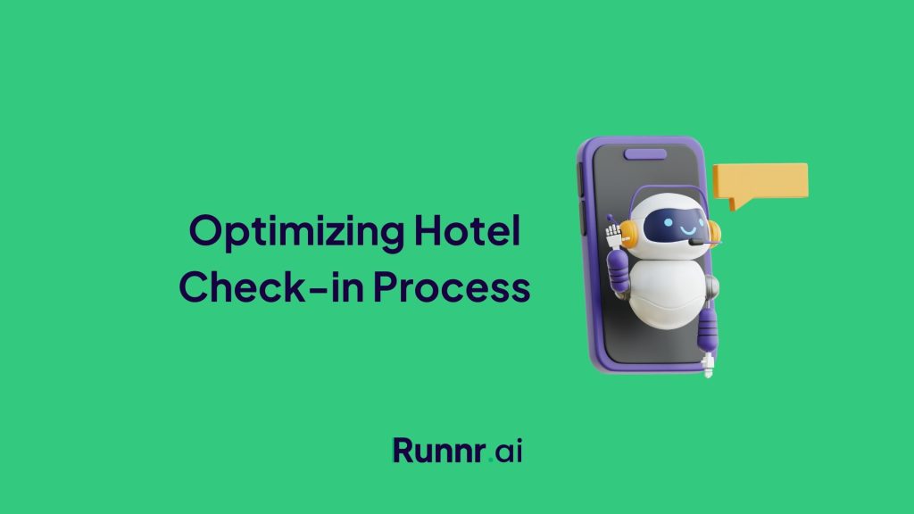 a text that say optimizing check-in process for hotels